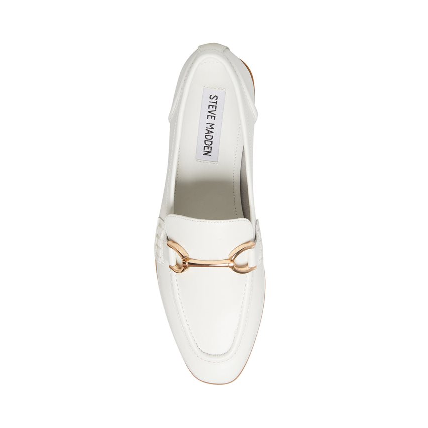 Loafers Steve Madden Carrine Cuero Mujer Blancas | ES XL3E24